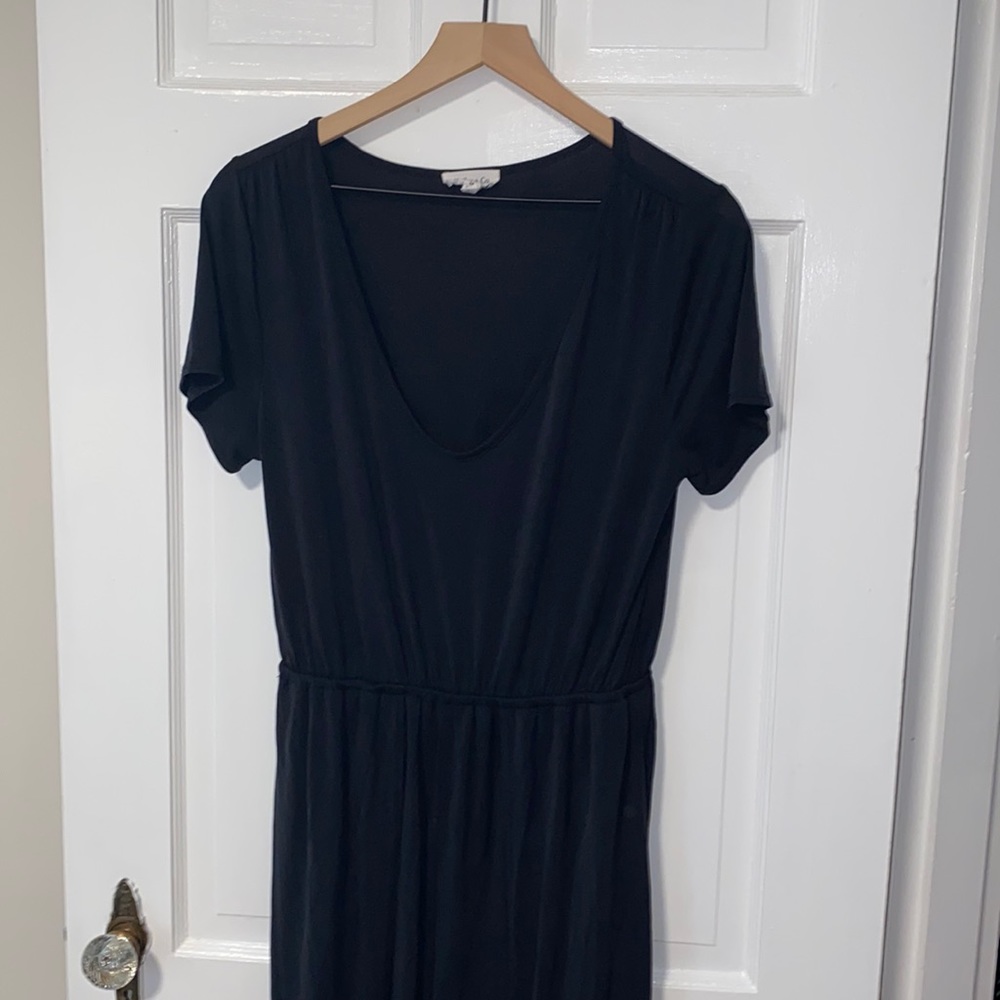 Hailey & Co Black Jumpsuit with Leg Slits
